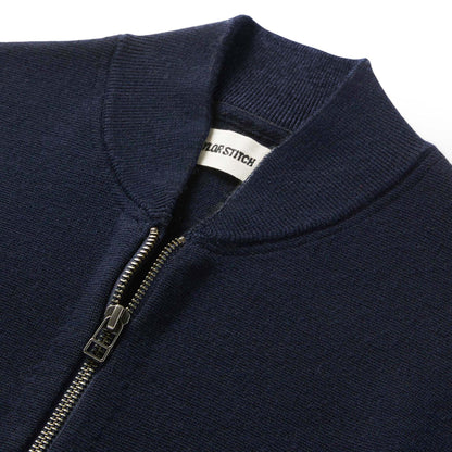 The Portola Bomber in Midnight Merino