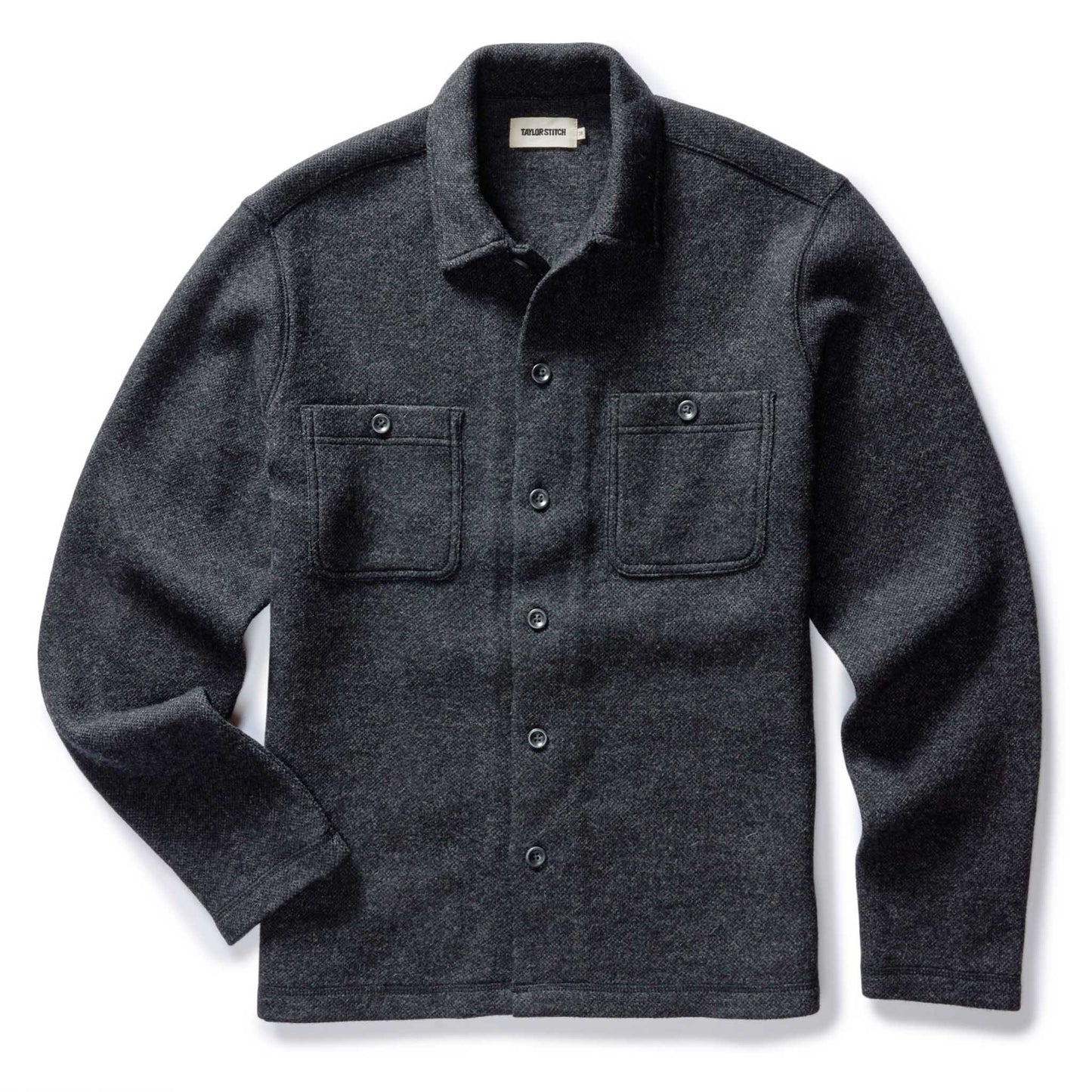 The Evans Overshirt in Charcoal Birdseye Wool