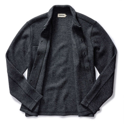 The Evans Overshirt in Charcoal Birdseye Wool