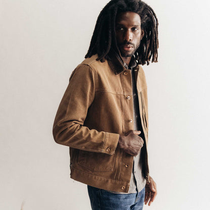 The Ryder Jacket in Tobacco Chipped Canvas