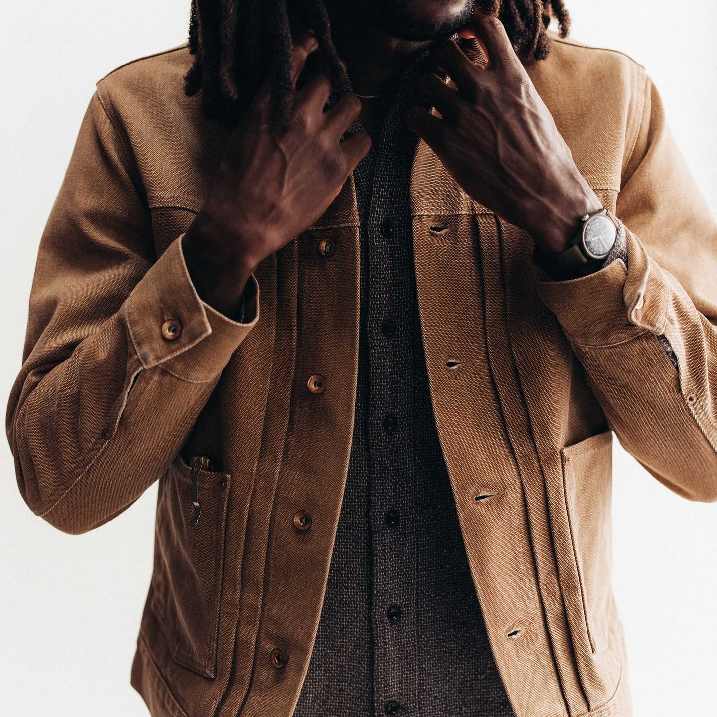 The Ryder Jacket in Tobacco Chipped Canvas