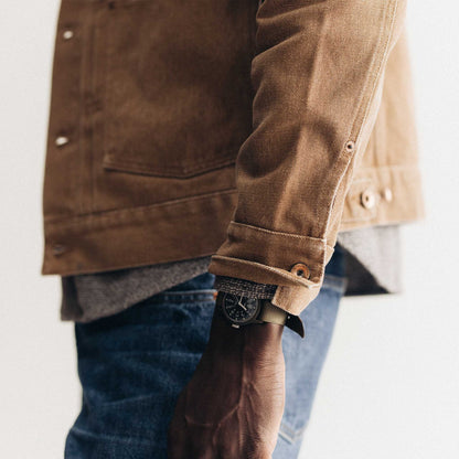 The Ryder Jacket in Tobacco Chipped Canvas