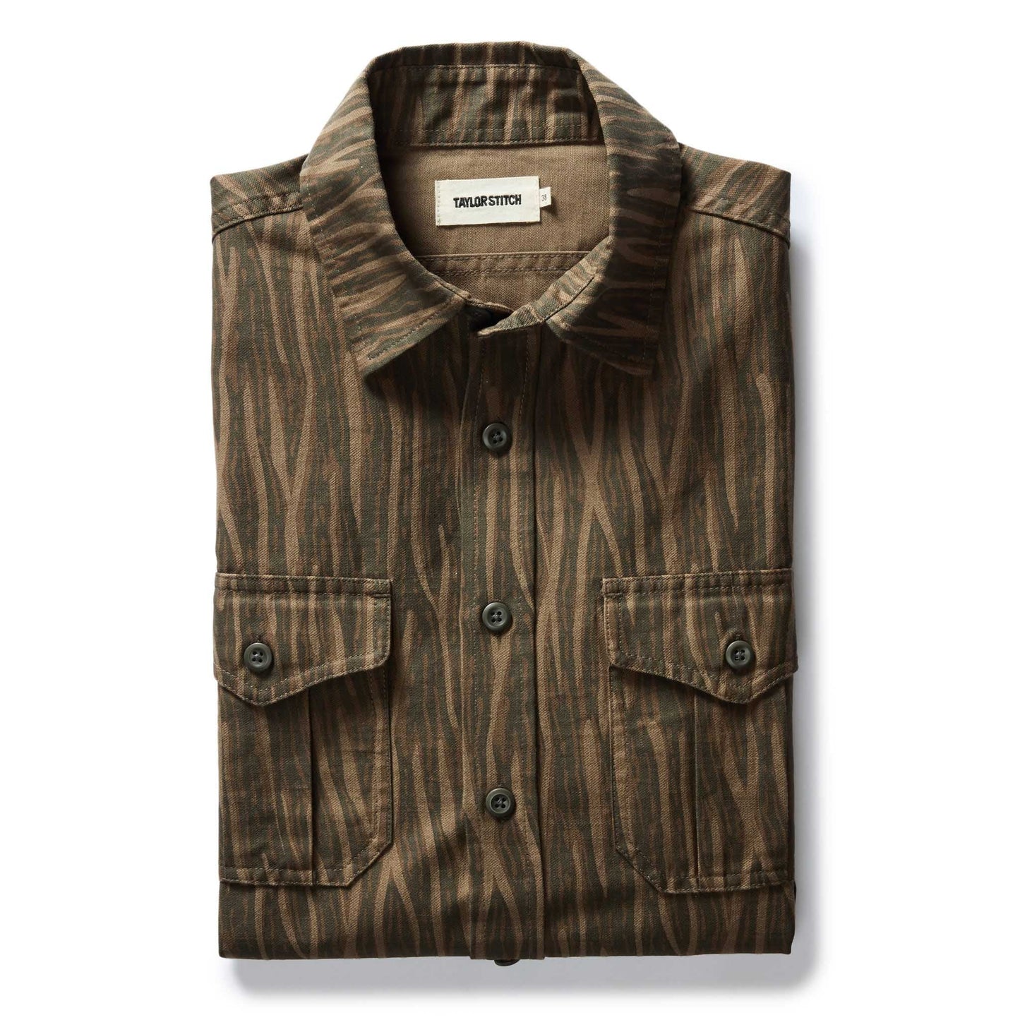 The Saddler Shirt in Bark Print Broken Twill