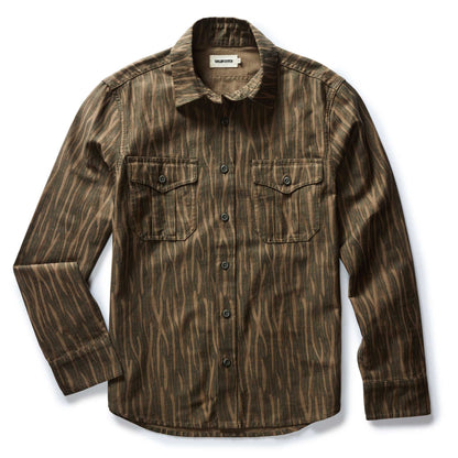 The Saddler Shirt in Bark Print Broken Twill