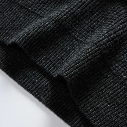 The Sidecountry Sweater in Heather Coal Merino Waffle