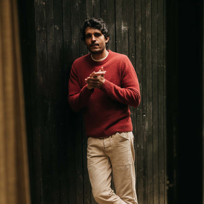 The Lodge Sweater in Bonfire Donegal