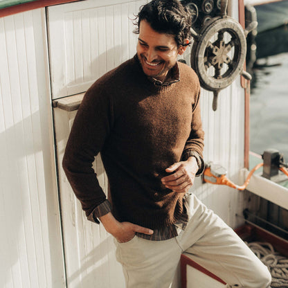 The Lodge Sweater in Timber Donegal