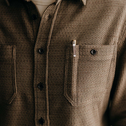 The Utility Shirt in Cypress Sashiko