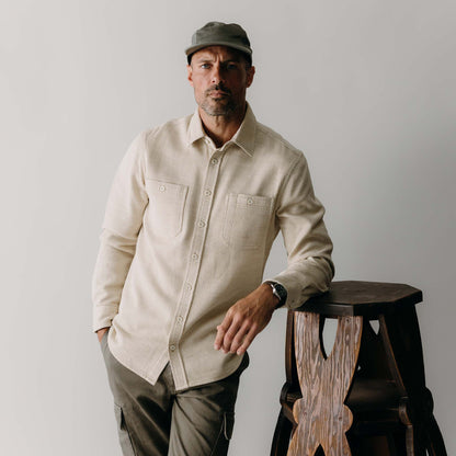 The Utility Shirt in Natural Sashiko