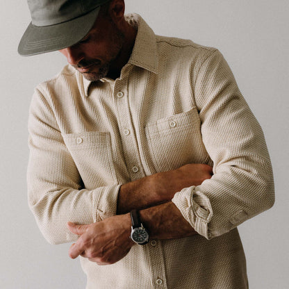 The Utility Shirt in Natural Sashiko