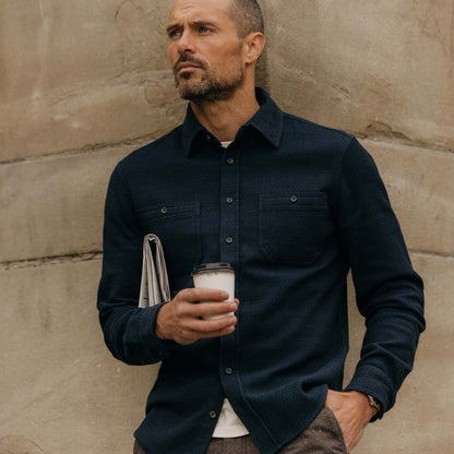 The Utility Shirt in Navy Sashiko