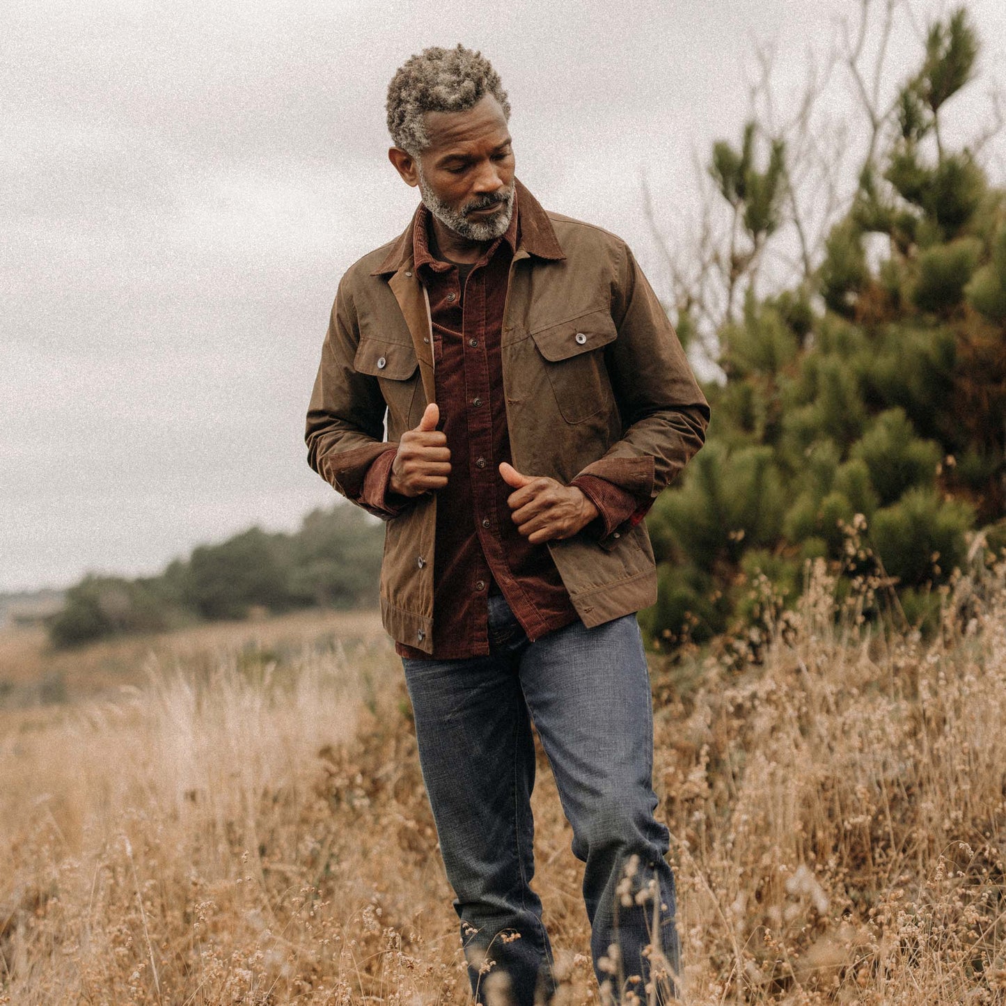 The Long Haul Jacket in Dark Khaki Waxed Canvas