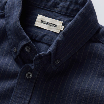 The Jack in Brushed Heather Navy Stripe