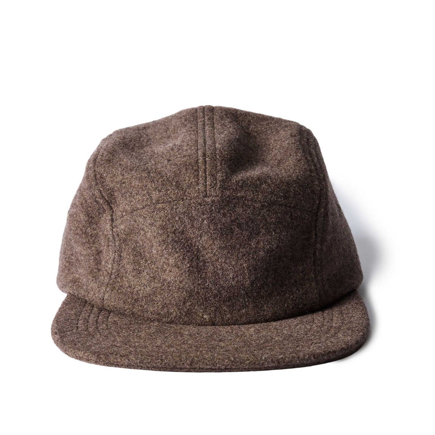 The 5-Panel Cap in Heather Sable Wool Blend