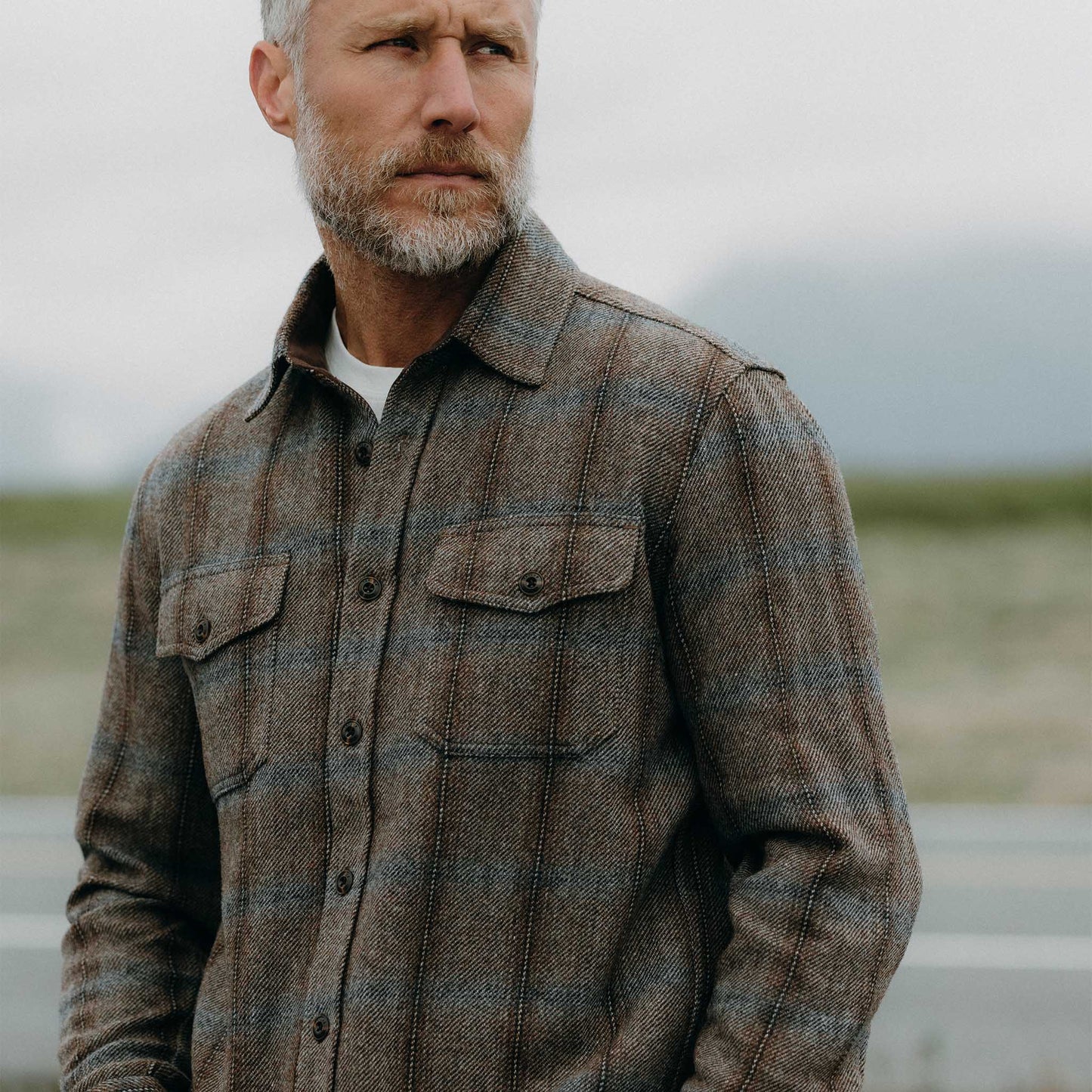 The CPO Shirt in Dark Brick Plaid Wool