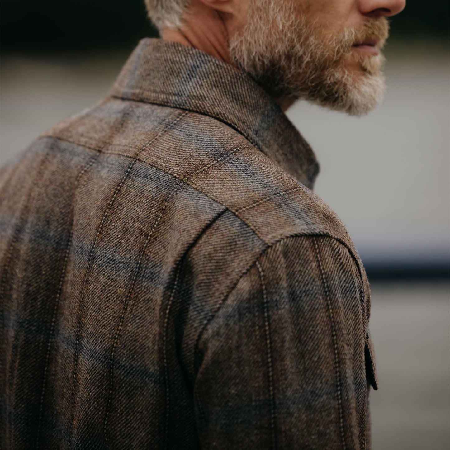 The CPO Shirt in Dark Brick Plaid Wool