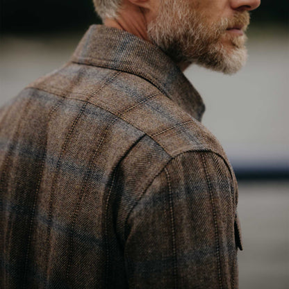 The CPO Shirt in Dark Brick Plaid Wool