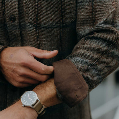 The CPO Shirt in Dark Brick Plaid Wool