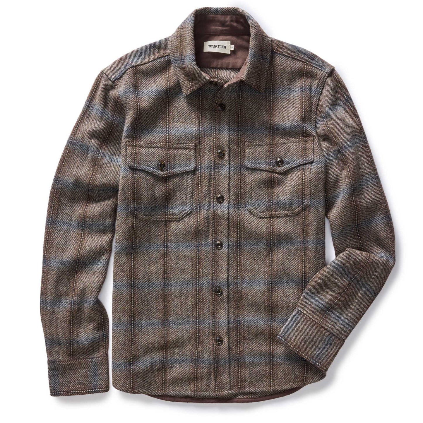 The CPO Shirt in Dark Brick Plaid Wool