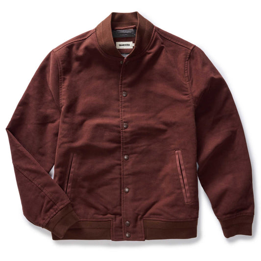 The Campus Jacket in Burgundy Moleskin