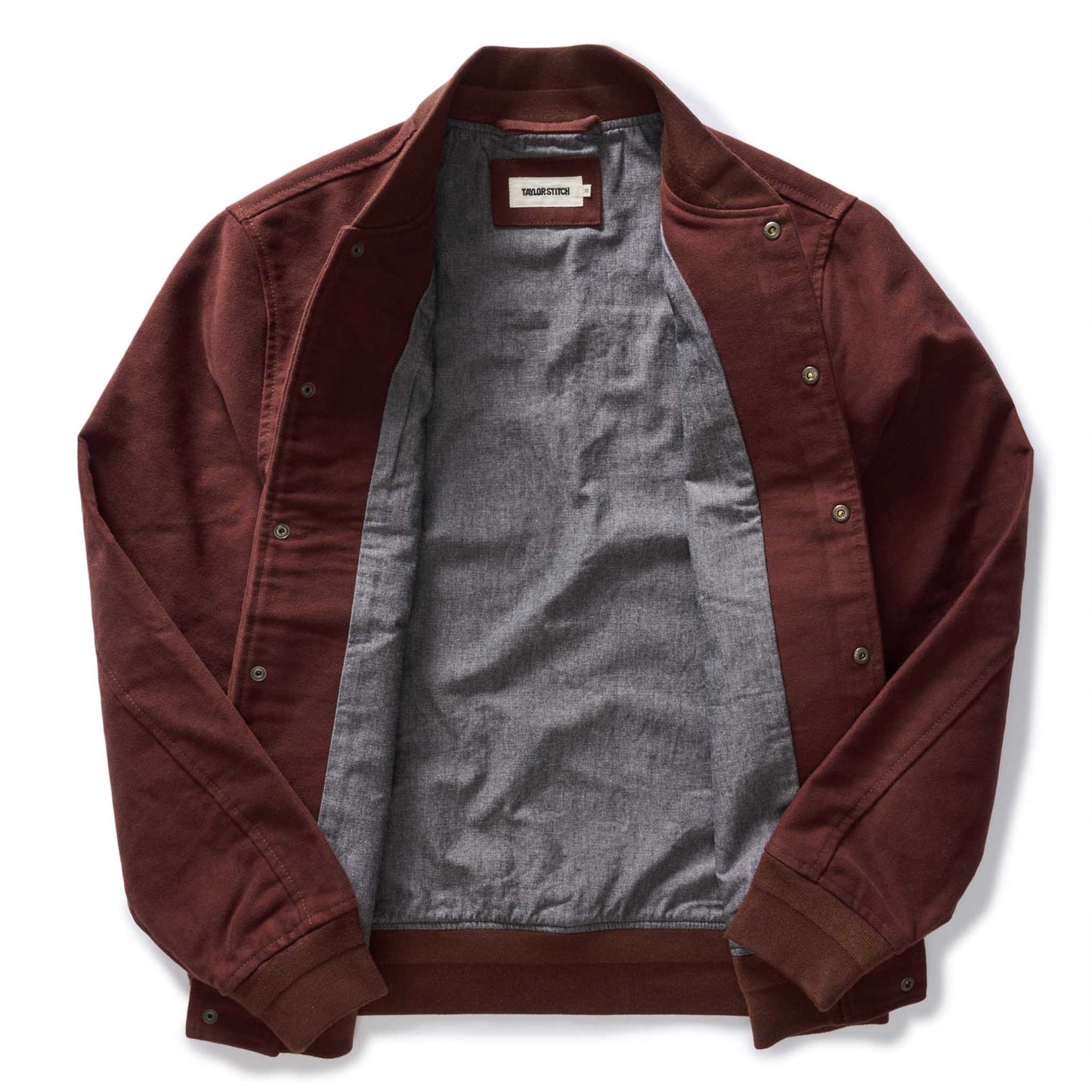 The Campus Jacket in Burgundy Moleskin