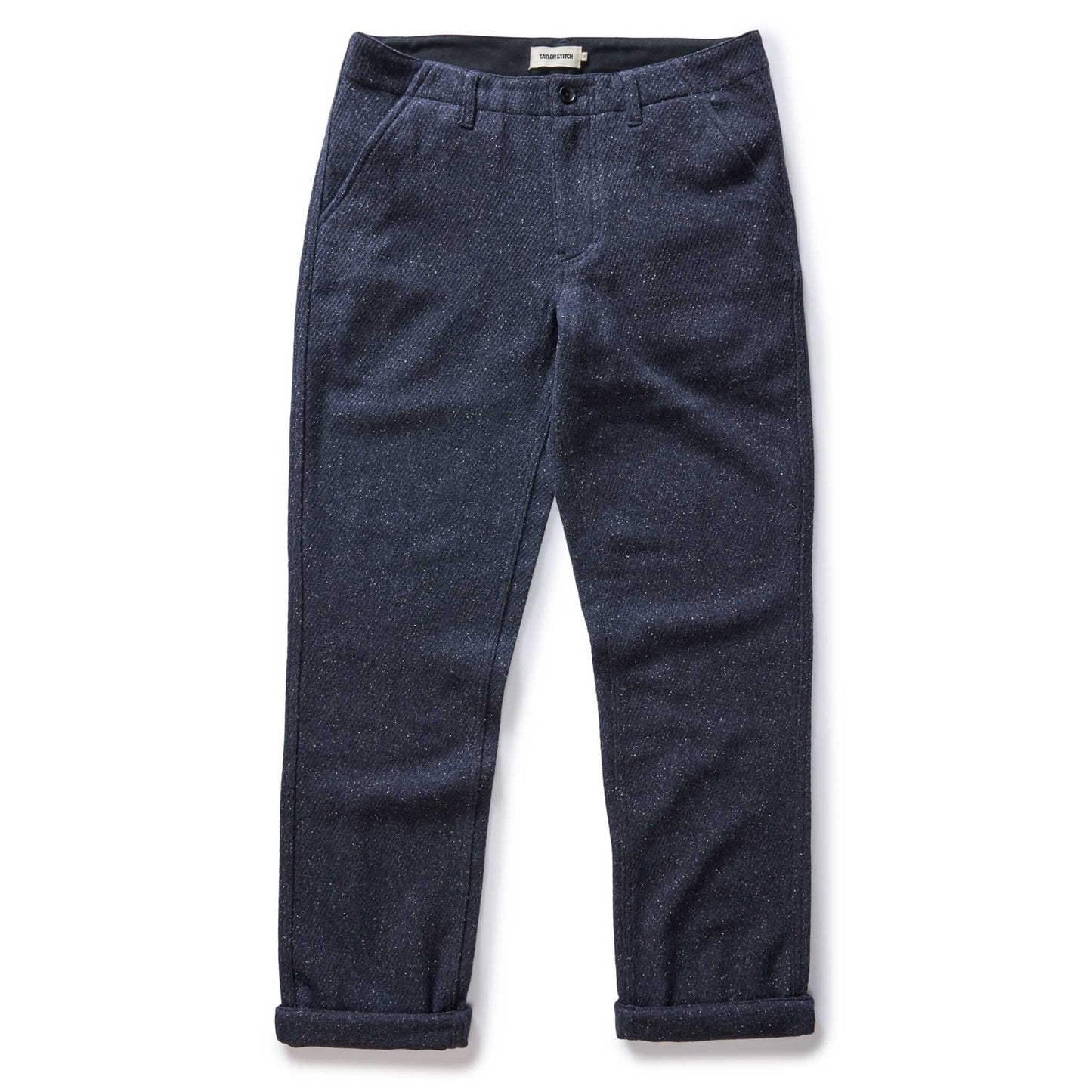 The Carnegie Pant in Navy Nep Wool