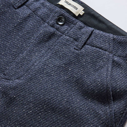 The Carnegie Pant in Navy Nep Wool