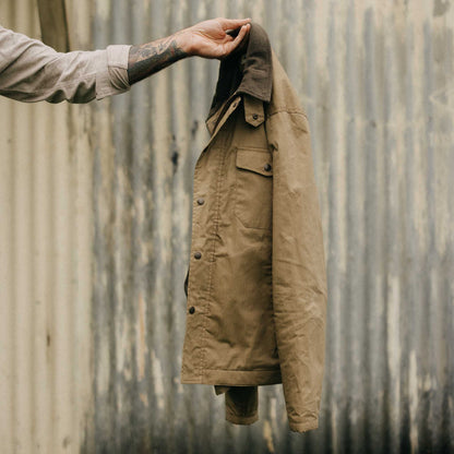 The Deck Jacket in Khaki Dry Wax