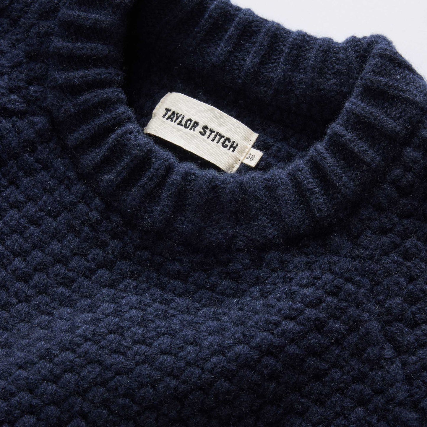 The Fisherman Sweater in Dark Navy Merino