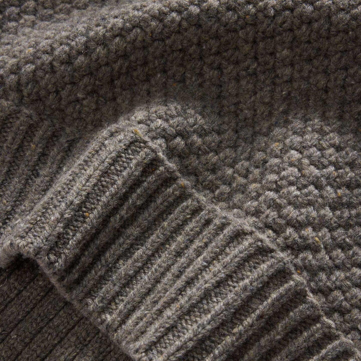 The Fisherman Sweater in Taupe Merino