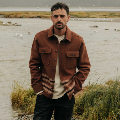 The Ranger Shirt in Tarnished Copper Blanket Stripe