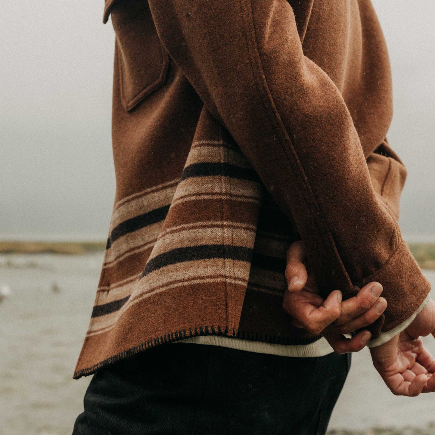 The Ranger Shirt in Tarnished Copper Blanket Stripe