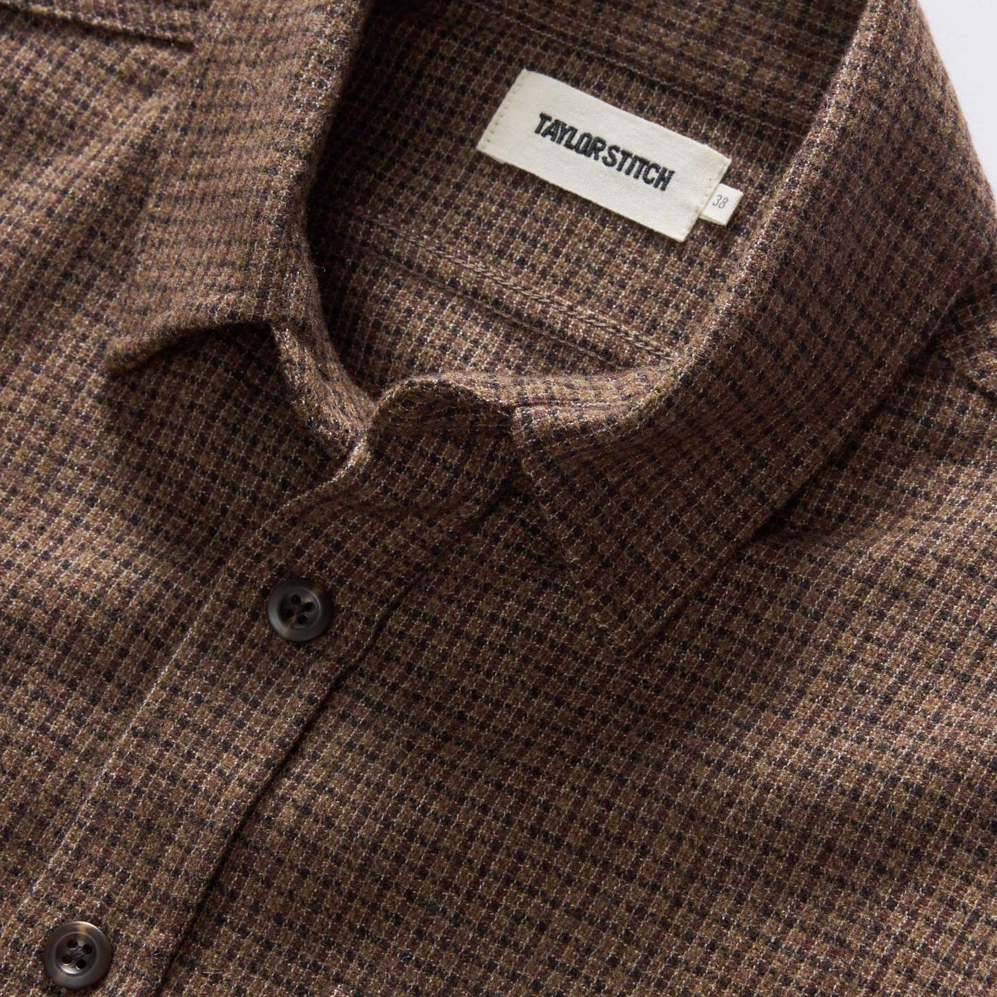 The Saddler Shirt in Burnt Caramel Check Wool