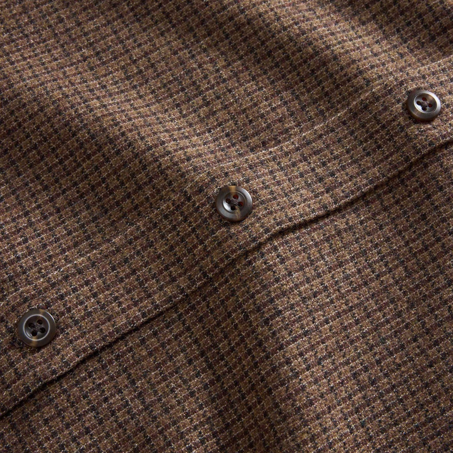 The Saddler Shirt in Burnt Caramel Check Wool