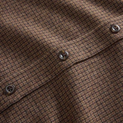 The Saddler Shirt in Burnt Caramel Check Wool