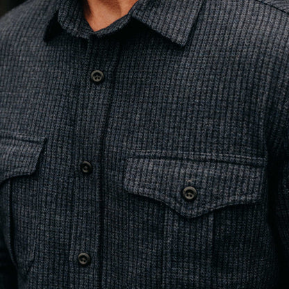 The Saddler Shirt in Midnight Check Wool