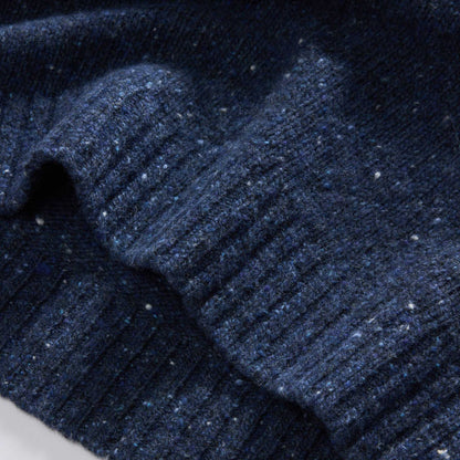 The Seafarer Sweater in Atlantic Blue Donegal