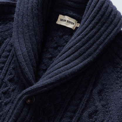 The Cascade Shawl Cardigan in Heather Marine