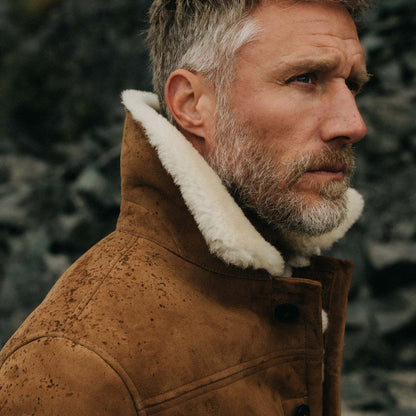 The High Plains Coat in Walnut Shearling