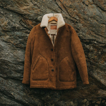 The High Plains Coat in Walnut Shearling